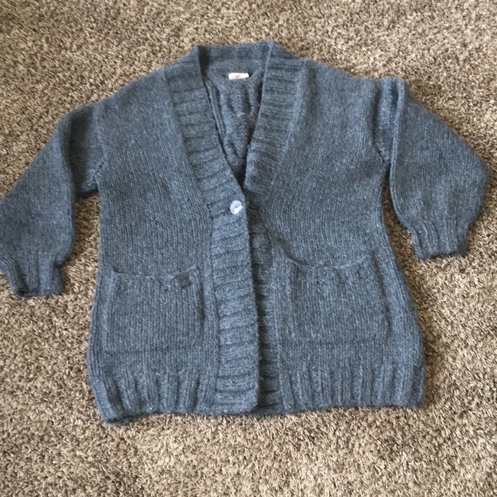 Faherty Sweater Cardigan Charcoal gray